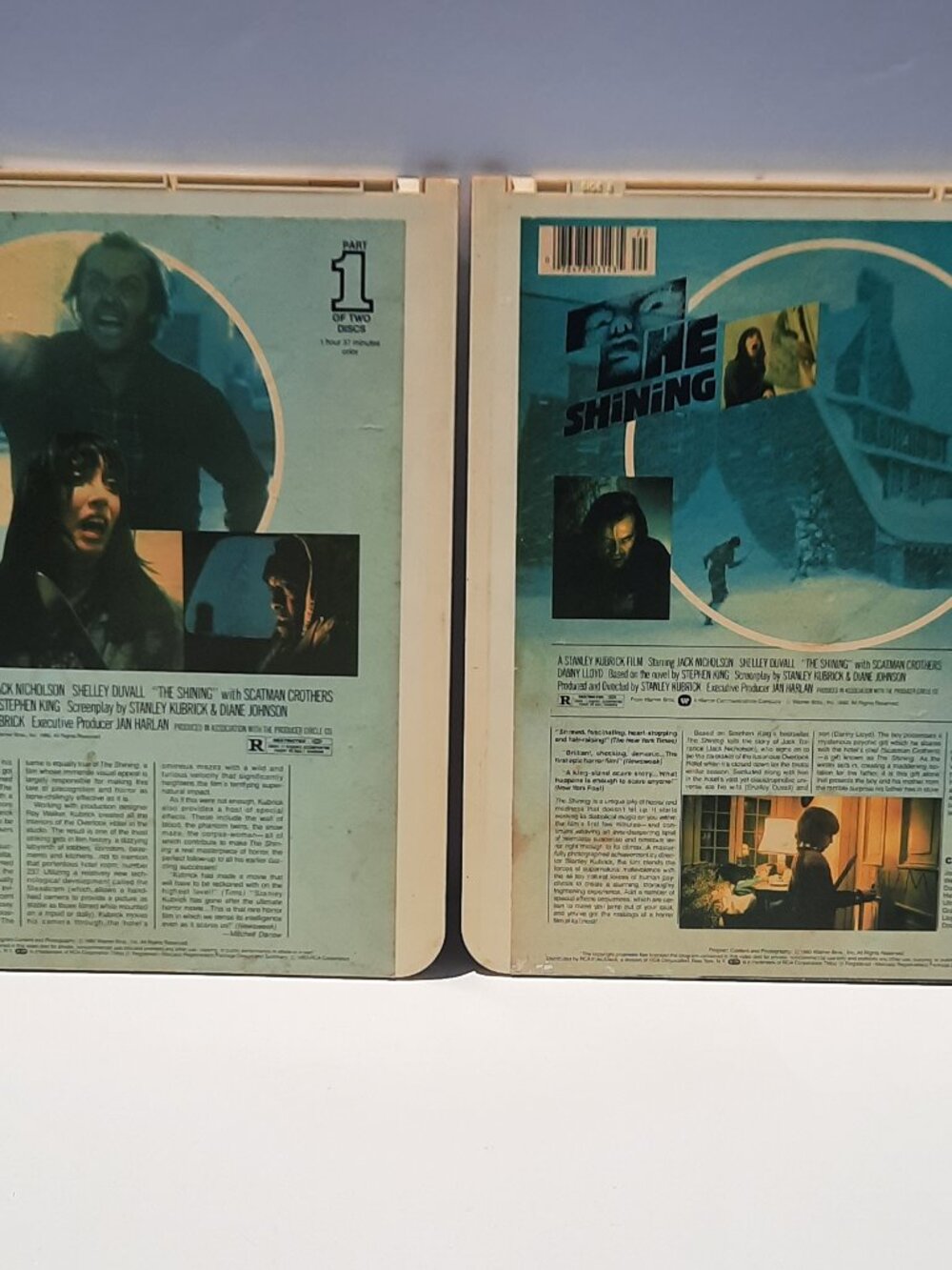 The Shining (Warner Bros, 1980) RCA CED VideoDisc Part 1 & Part 2, Rare, HTF - Picture 2 of 5